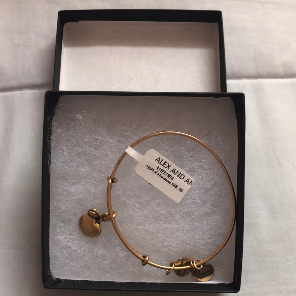 Alex and Ani Gold Apple bangle